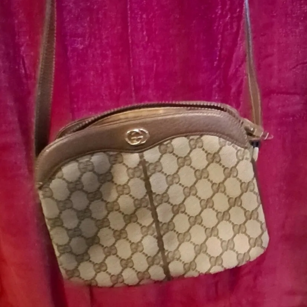 Gucci Guccissima Beige/Brown Small Crossbody Bag